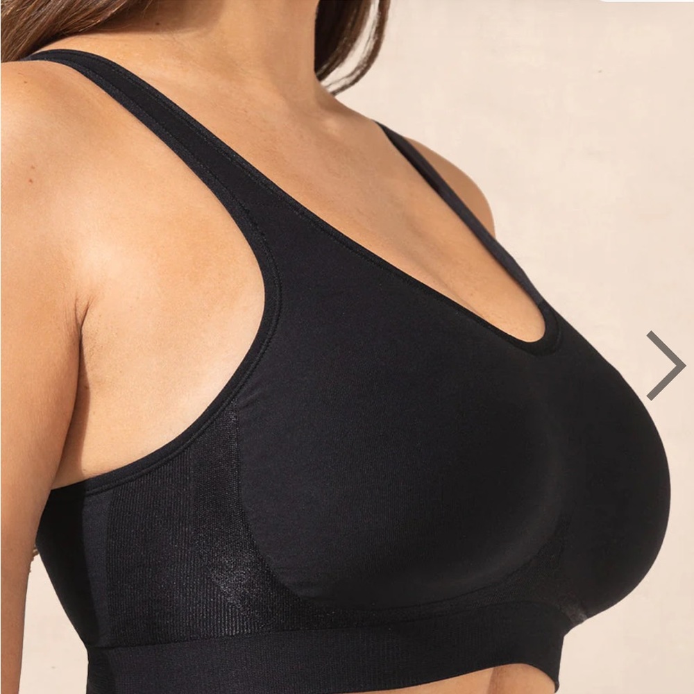 TRUEKIND | DAILY COMFORT WIREFREE SHAPER BRA | 3XL BLACK